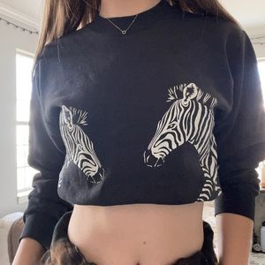 Zebra Crewneck Sweatshirt